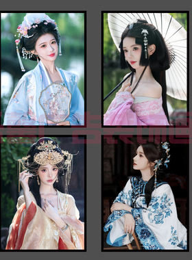 古风汉服美人装饰画 汉服店影楼化妆挂画 国风工作室墙面艺术布置