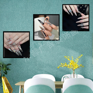 美甲装饰画美甲店背景墙壁画美业学校教室挂画纹绣宣传海报图