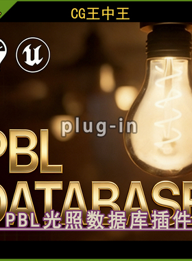 UE5虚幻5.4-5.7 PBL Database 物理光照PBL数据库插件v1.1版本