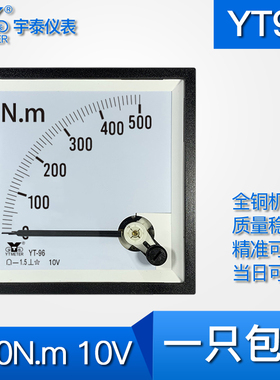 YT96 500Nm/10V输入电压表模拟表指针力米表be96 cp96 cz96
