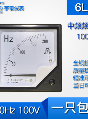 6l2 100v指针中频频率表200hz 400hz 800hz 2000hz 4000hz中频炉