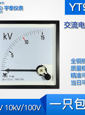 YT96 15KV 10KV/100V交流高压电压表指针式仪表CP96 BE96非直通