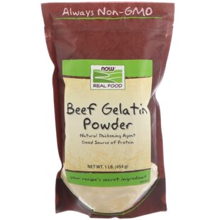 Now Foods牛明胶粉无糖生酮甜品制作果冻布丁beef gelatin powder
