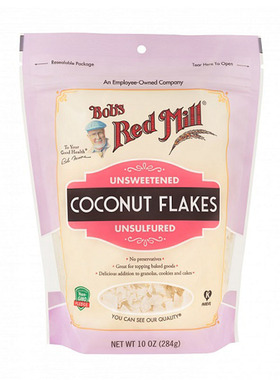 美国Bob's Red Mill红磨坊椰子片生椰片烘焙生酮Coconut Flakes