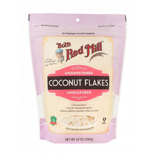 Mill红磨坊椰子片生椰片烘焙生酮Coconut Red Flakes 美国Bob