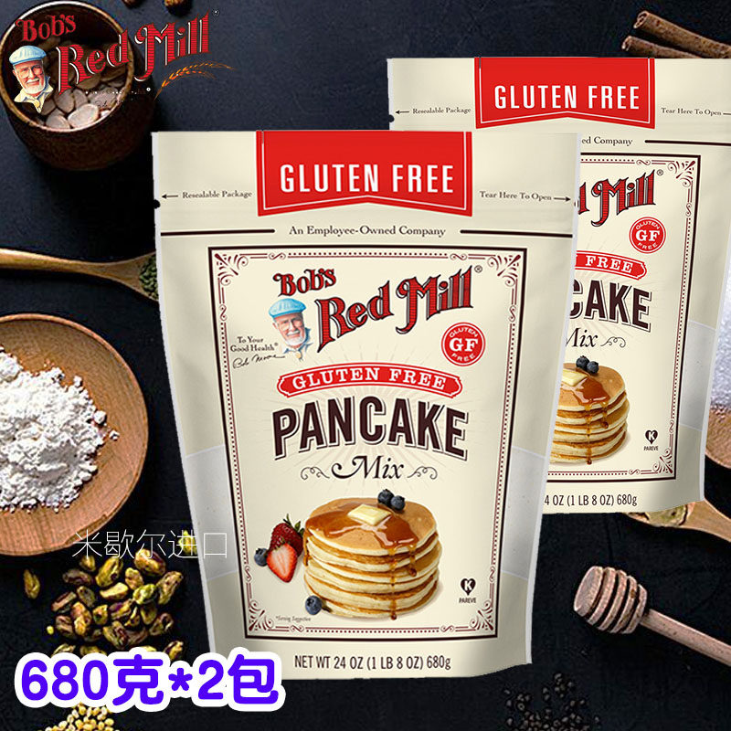 美国Gluten Free Pancake无麸质煎饼粉防敏华夫饼班戟面粉680g*2