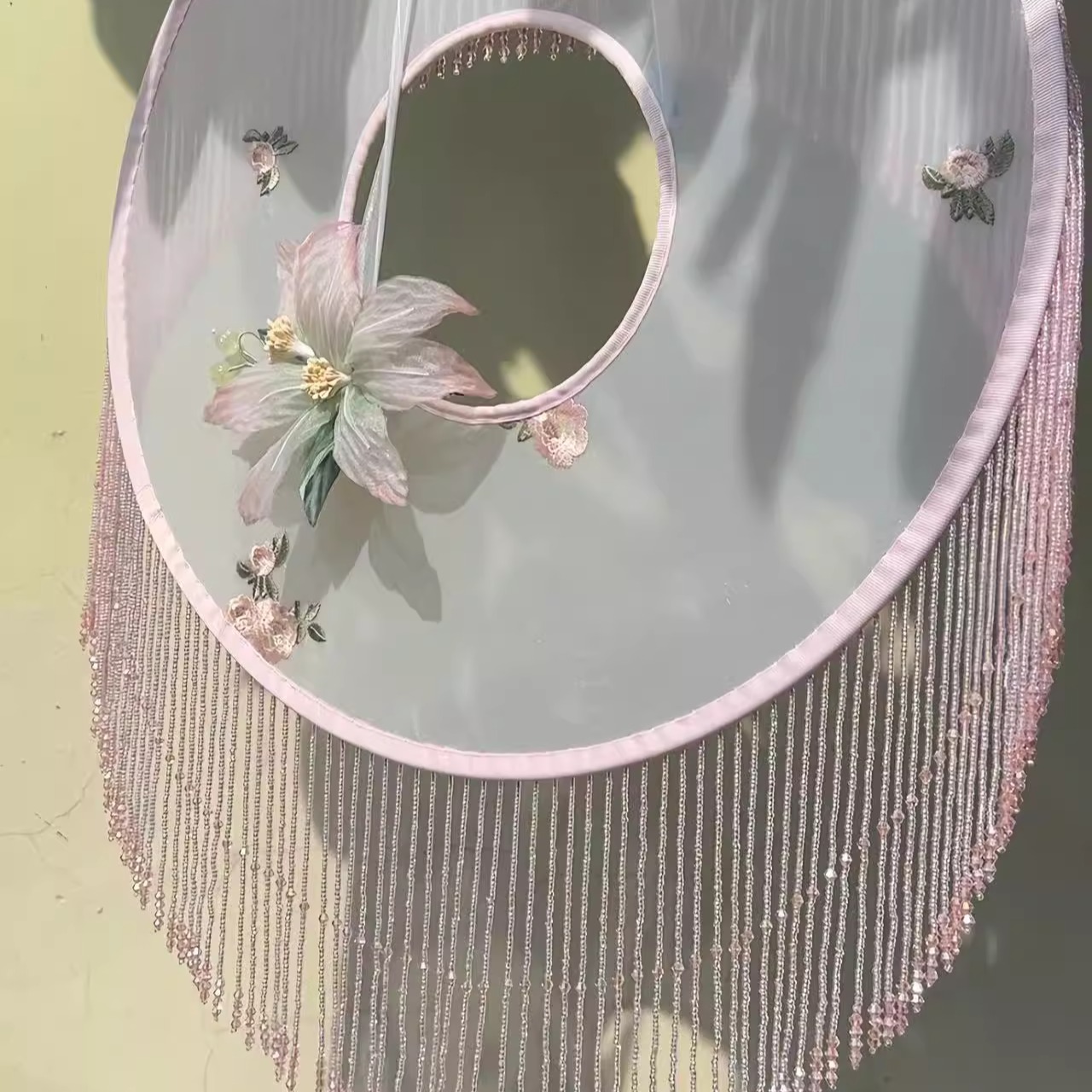 特惠池之羽手作原创设计刺绣帽女款古风帷帽女唐走秀长纱流苏仕女