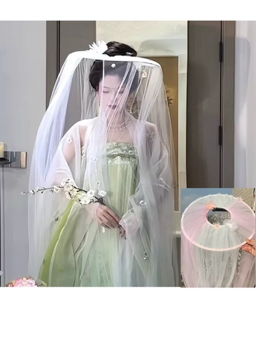 池之羽手作汉服帽子女款古风帷帽女唐帷帽长纱流苏仕女唯美斗diy