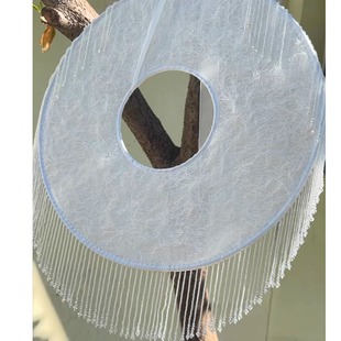 ||雪绒绒||池之羽手作原创设计汉服唐制古风流苏帷帽幕笠舞台表演