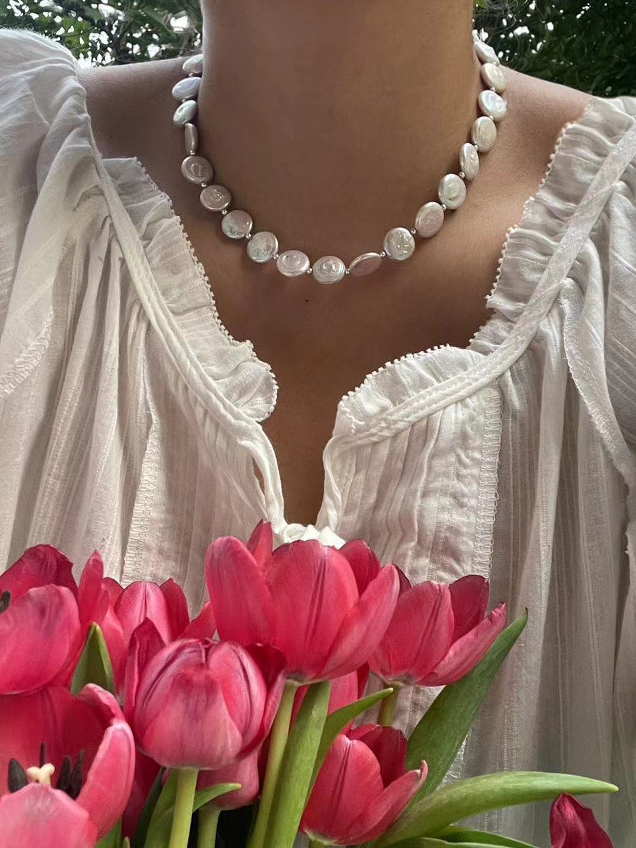 天然珍珠复古小众项链气质