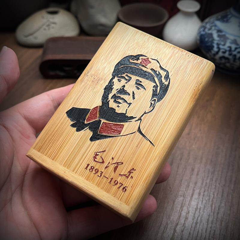 烟盒MR.K手工楠竹凹刻填漆