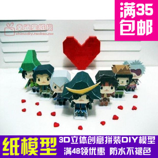 《战国无双》纸盒版13件套3d纸模型DIY手工手工纸模纸模摆件玩具