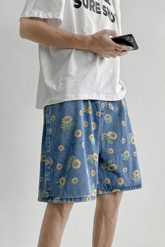 牛仔短裤夏季男士韩版五分裤韩版宽松薄款百搭休闲中裤D/,男装牛仔裤,电商D202