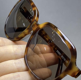 天然真品全框浅茶方圆天然水晶石头镜太阳镜男高级高档太阳镜