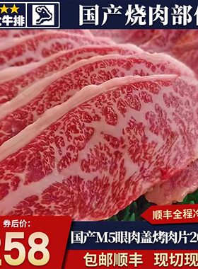 包邮4斤国产m5谷饲眼肉盖烤肉片