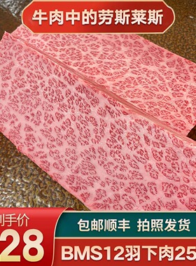 包邮澳洲BMS12和牛羽下肉西冷牛排500克原切雪花烤肉非A5神户m12