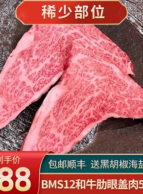 包邮1斤澳洲BMS12雪花和牛眼肉盖老饕肉眼肉眉肋眼眉牛排非A5 m12