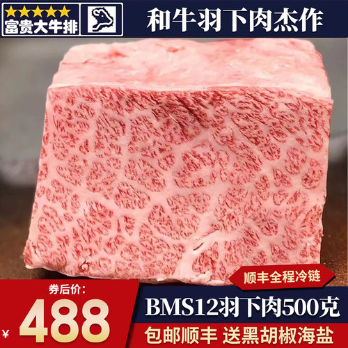 澳洲BMS12羽下肉雪花牛排500克
