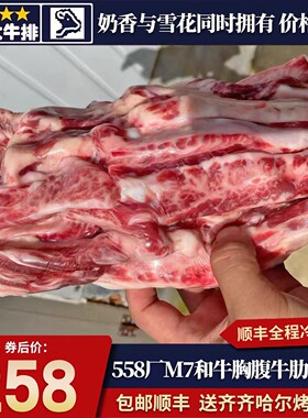 包邮10斤澳洲558厂m7和牛无骨牛肋条雪花原切奶香烧烤肉清真牛肉