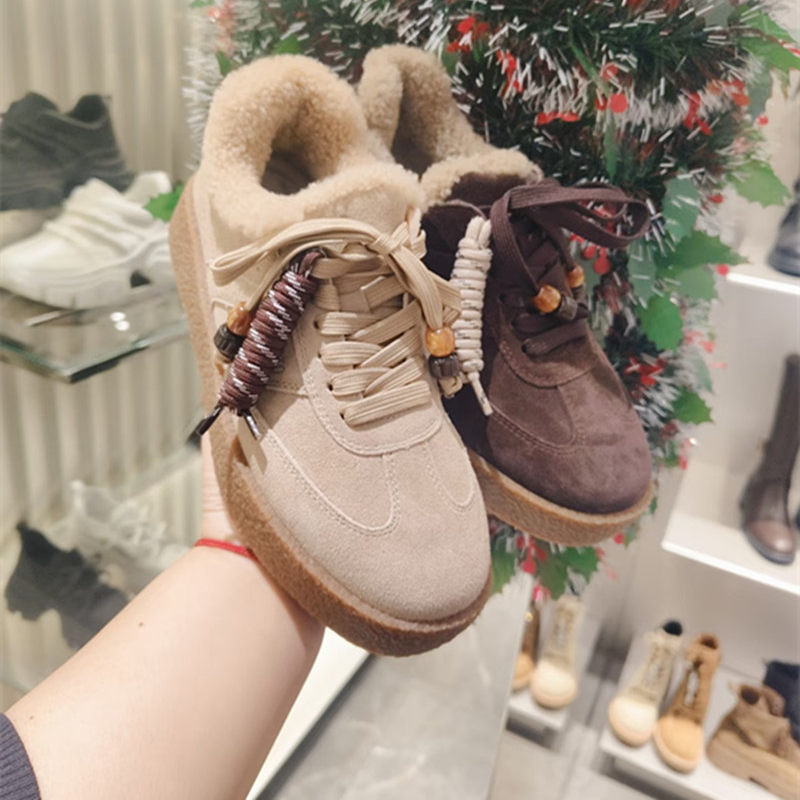 商场同款2026新款复古德训鞋保暖毛毛鞋厚底休闲鞋女单鞋J2551AM6,女鞋,德训鞋,淘宝优惠券,粉丝福利购,淘宝优惠卷