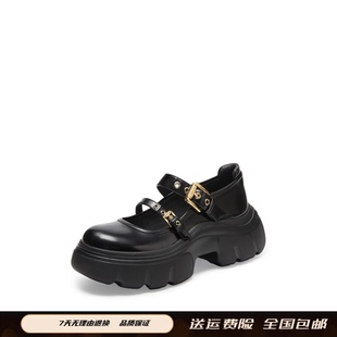 新款 2025春季 女鞋 ESF19AA5 厚底小皮鞋 女單鞋 甜酷瑪麗珍鞋 商場(chǎng)同款