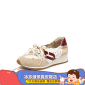 坡跟厚底德训鞋 骑乐无穷2026新款 同小马刺绣运动休闲鞋 女YA401AA6