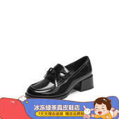 单鞋 2025年秋季 EGY05CA5 粗跟小皮鞋 女鞋 新款 小珍妮英伦风乐福鞋