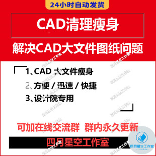 CAD绘图小插件工具图纸快速清理减内存加速清垃圾冗余图形优化dwg