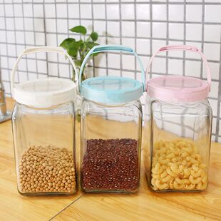 振兴2.5升手提特大号玻璃密封罐五谷杂粮储物罐泡酒罐蜂蜜奶粉罐