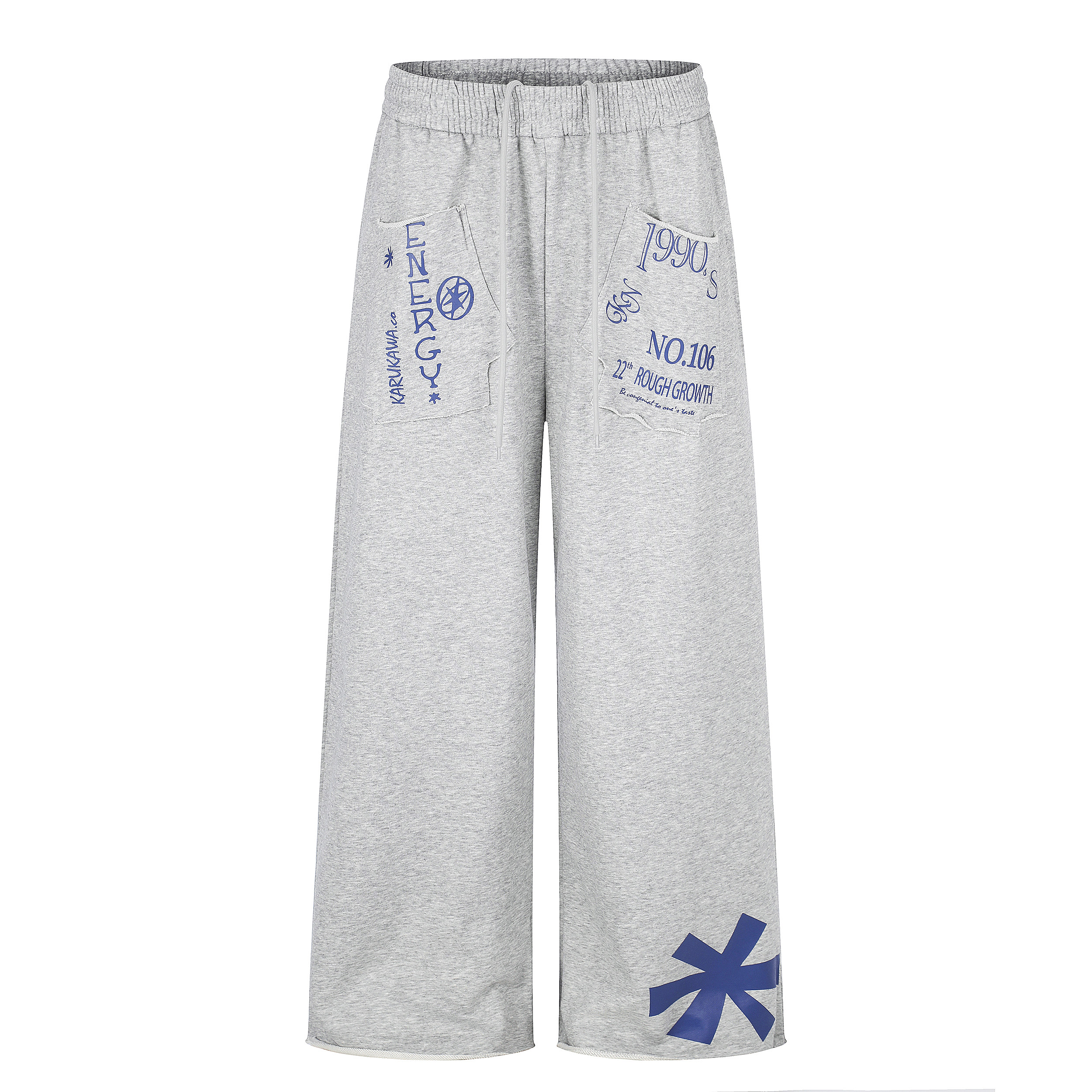 thumbnail for MICHINNYON 'Glove-style Patch Pocket' American street print sweatpants for men and women, summer drape casual pants