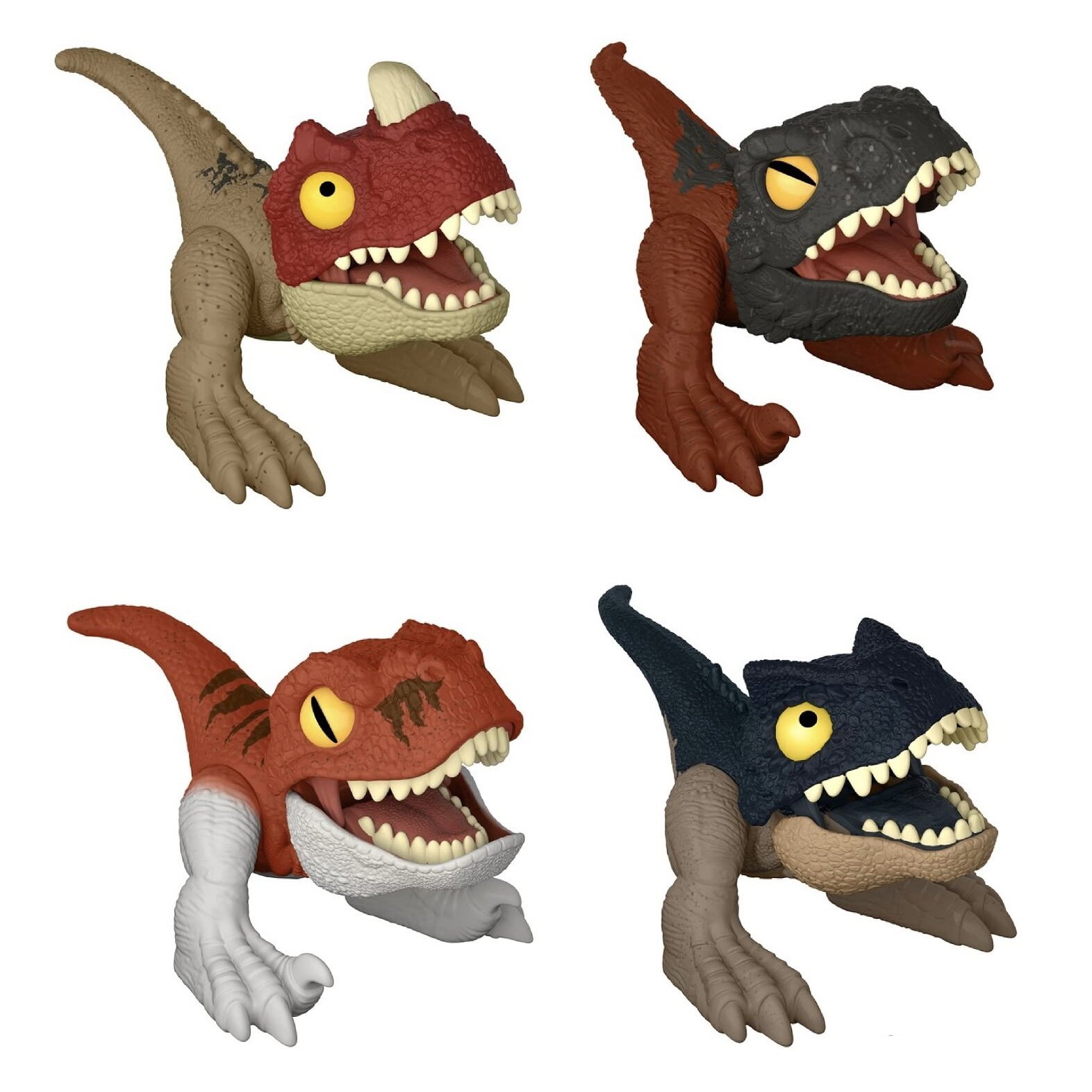 美泰沉睡弹跳小恐龙hfr10角鼻龙异特龙火盗龙野蛮盗龙布鲁双脊龙