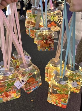 发光罐罐鱼网红鱼罐摆摊