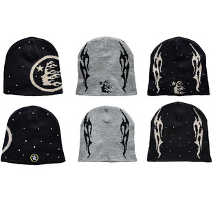 Hellstar Studios logo Sports Flame Beanie 针织休闲毛线冷帽子