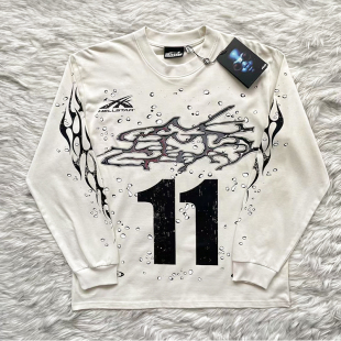 Hellstar studios Moto Cross Long Sleeve Tee男女款休闲长袖T恤