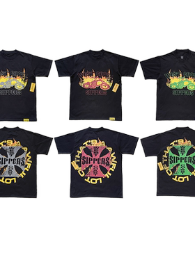 That's A Awful Lot of Cough Syrup摩托印花黑色潮流T恤