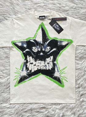 Hellstar Studios Smiling star T-Shirt 烫钻印花休闲短袖T恤