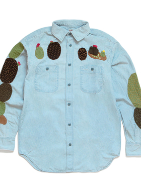 Kapital Kountry Chambray Work Shirt 仙人掌刺绣复古长袖衬衫