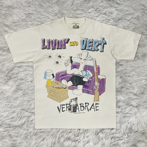 Vertabrae Push tee欧美风休闲印花纯棉短袖T恤
