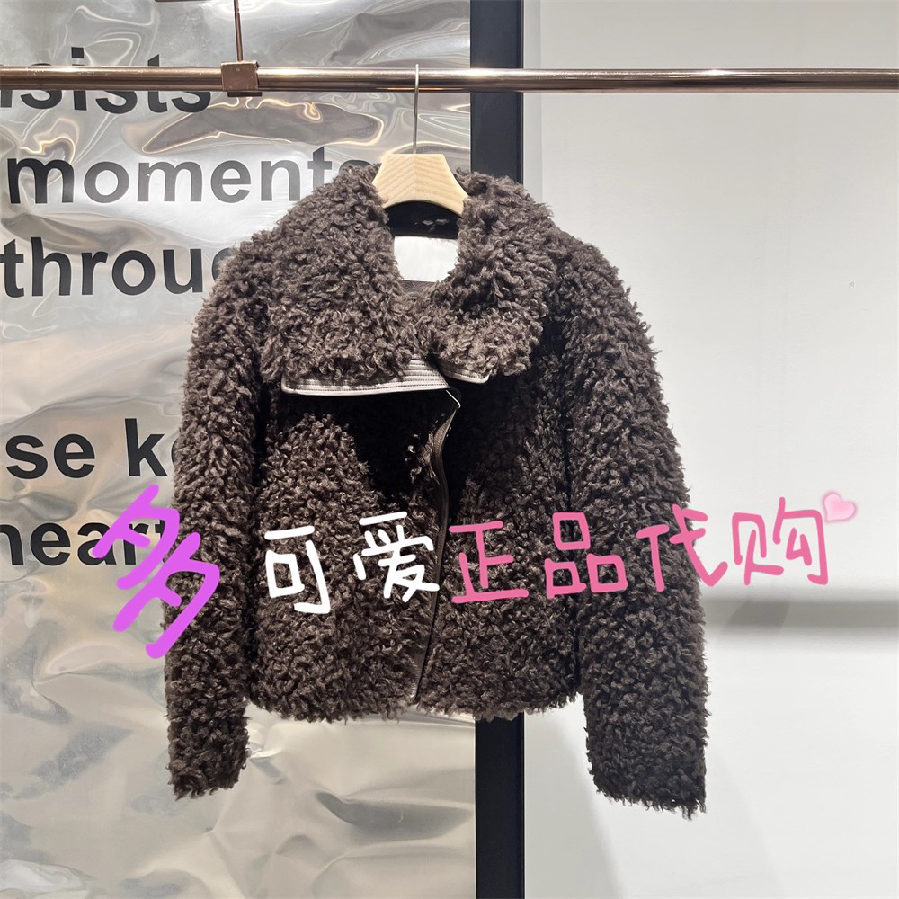 衣播女装正品短外套2025冬款BDS4AD3887新款复古时髦风吹落果实