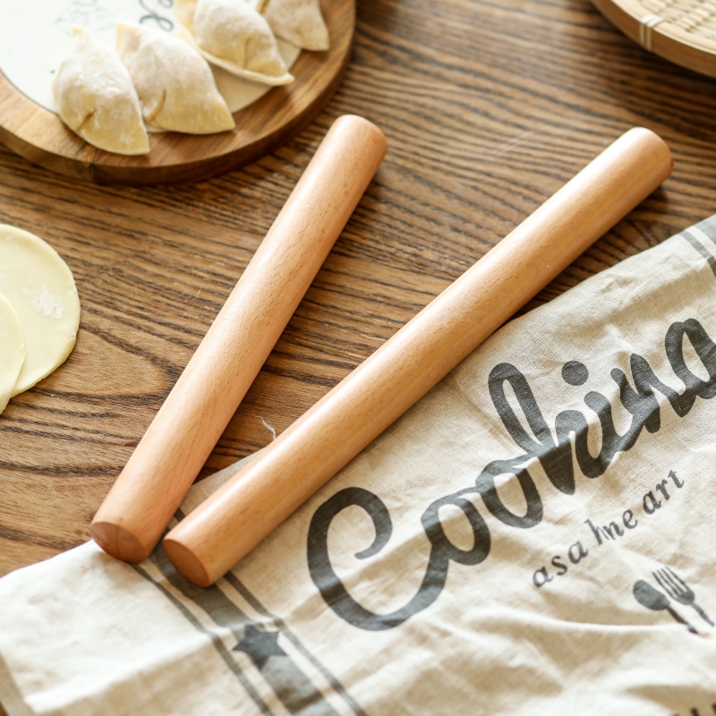 家用实木擀面杖饺子皮案板套装