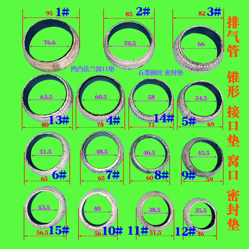 汽车排气管接口垫密封垫凹窝口垫