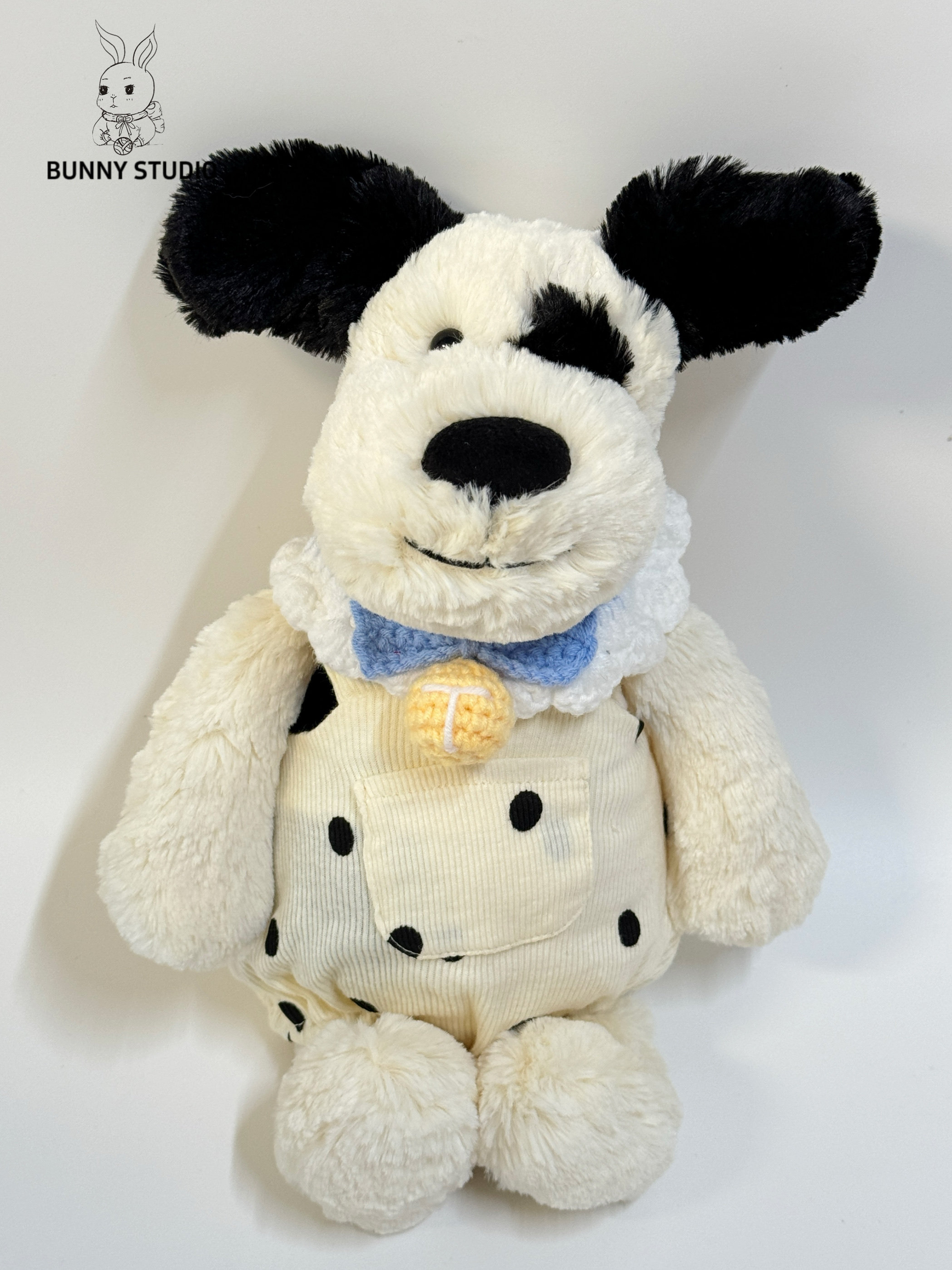 原创手作海盗狗衣服斑点狗包屁衣套装纯棉娃衣毛绒公仔背带款送礼,模玩/动漫/周边/娃圈三坑/桌游,棉花娃娃/毛绒玩具娃衣,淘宝优惠券,粉丝福利购,淘宝优惠卷