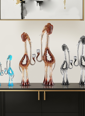 创意透明树脂大象摆件乔迁送礼