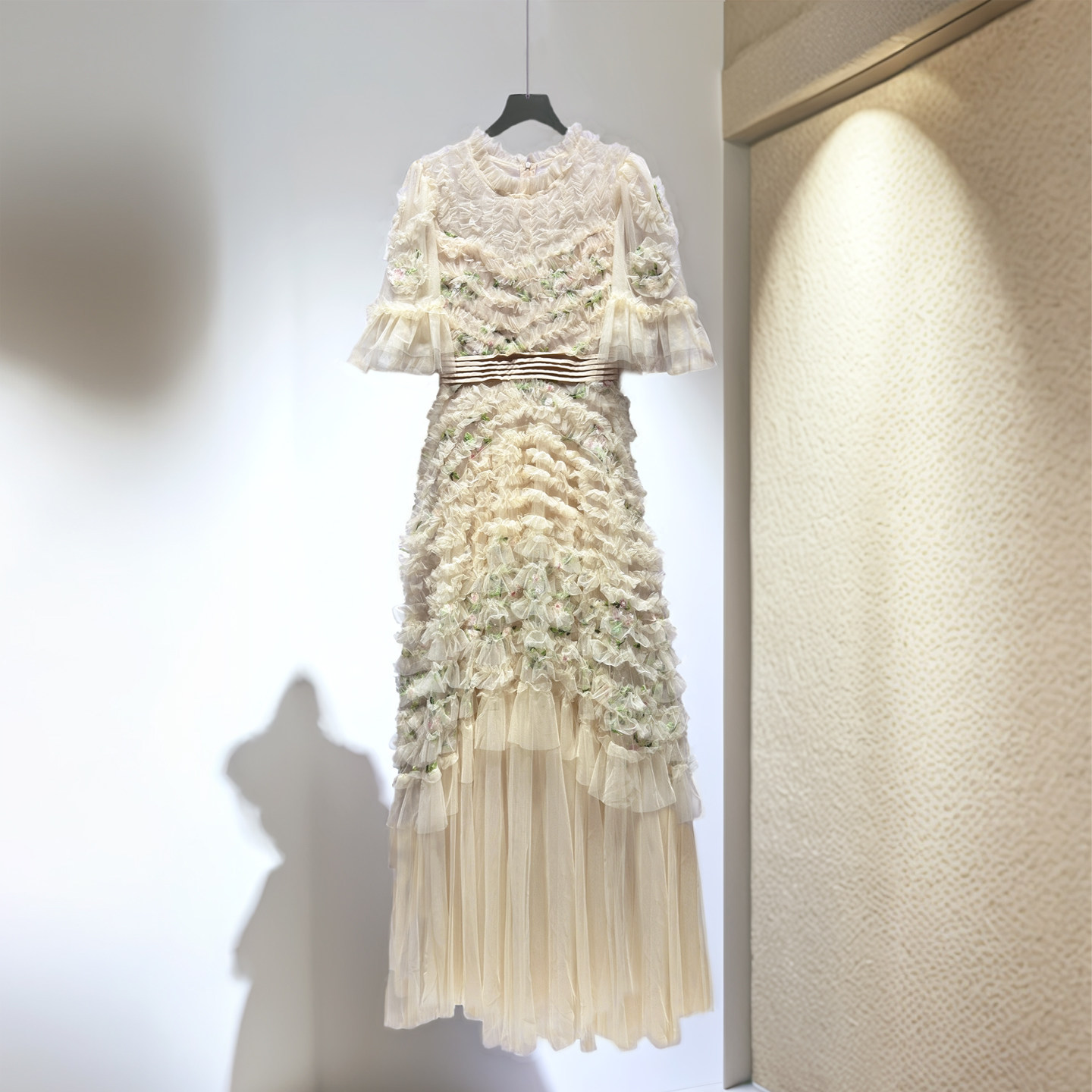 重工艺刺绣大摆裙法式小礼服过生日可穿仙气风晚装纱裙连衣裙,女装/女士精品,礼服/晚装,淘宝优惠券,粉丝福利购,淘宝优惠卷