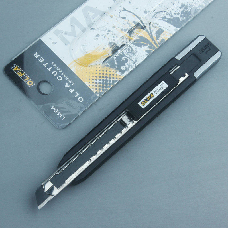 olfa爱利华日本小号美工刀 可装5片刀片连发式自锁式高级树脂刀柄