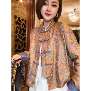 外套精致时尚 岑晨 鸿运八达 立领盘扣新中式 上衣 女装