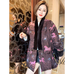 岑晨【小紫马】羊毛拼接90鹅绒服洋气气质设计款女装上衣