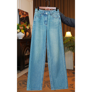 岑晨满天星直筒裤新款春装休闲百搭显瘦女装裤