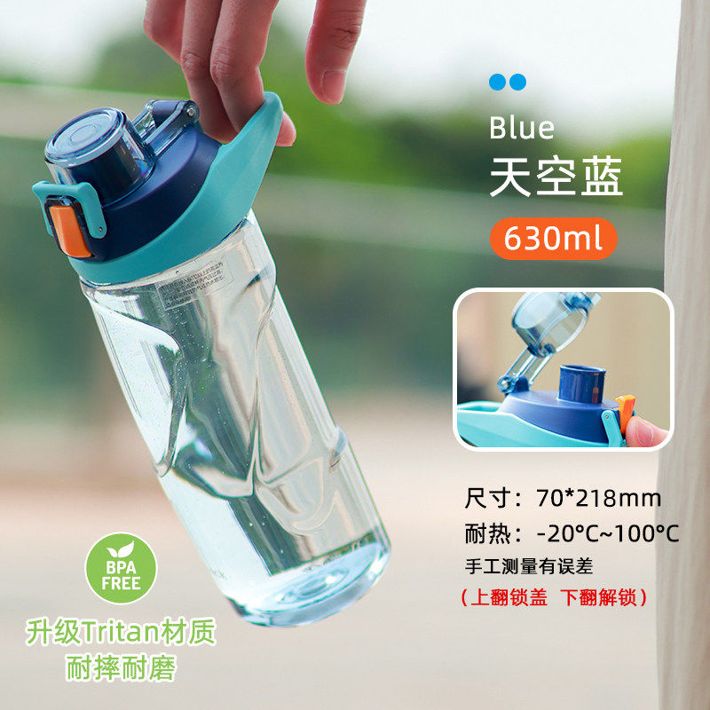 乐扣水杯子tritan塑料大容量夏天学生运动颜值上学用杯子ABF990