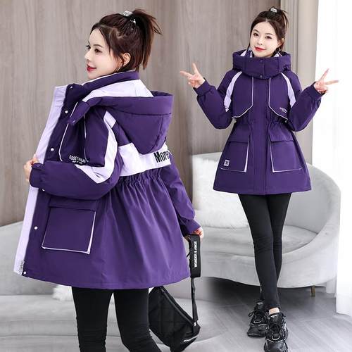 中长款派克棉服外套冬季新款